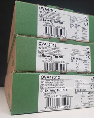 N.3 SCHNEIDER OVA 47012 LAMPADA EMERGENZA