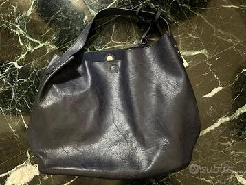 Borsa Magic Bag pelle blu