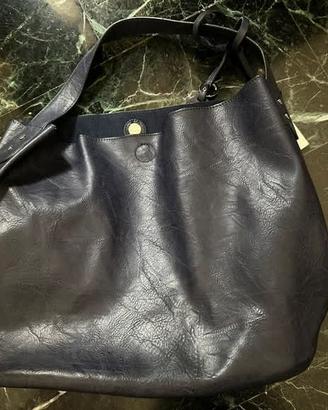 Borsa Magic Bag pelle blu