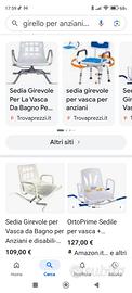 seggiolino per vasca disabili