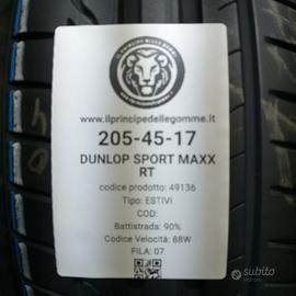 2 GOMME 205 45 17 DUNLOP A49136