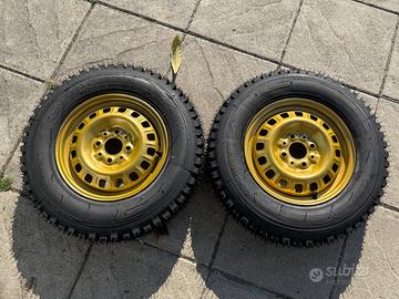 2 GOMME Panda 141 Tassellati e CHIODATI NUOVE