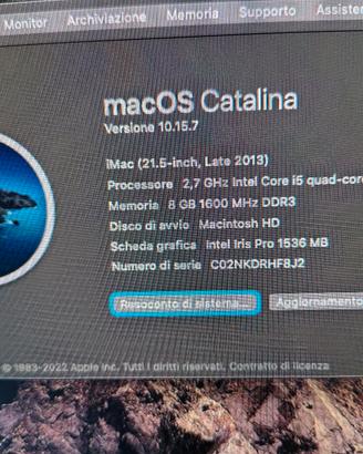Imac 21 pollici