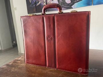 Borsa in pelle primo fiore con scomparti interni