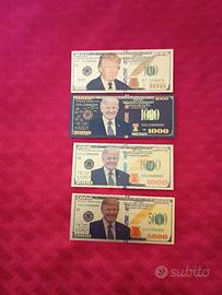 "TRUMP"4 BANCONOTE LAMINATE ELEZIONI 2024