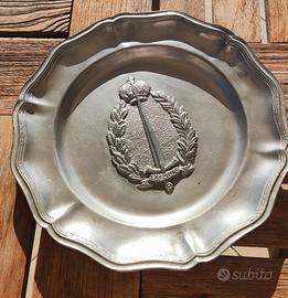 Piatto commemorativo in peltro 95%