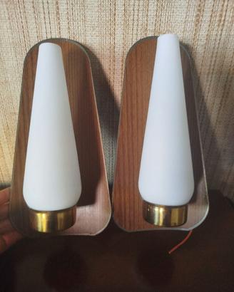 Coppia di applique stile scandinavo anni 60