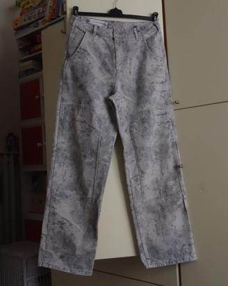 Jeans grigio, gamba larga, Eur 40 Usa 31 - Zara