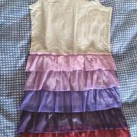 Delizioso abito per bambina con balze 