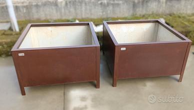 Fioriere Artigianali in Acciaio Effetto Corten