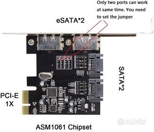Scheda di espansione Pci-E SATA e-SATA