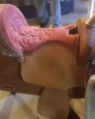 Sella western denver da barrel completa di fimenti