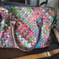 borsa vera pelle intrecciata. made in Florence 