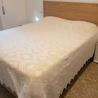 Copriletto matrimoniale in cotone,  all'uncinetto