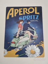 Targa poster pubblicità retrò vintage PeroniAperol
