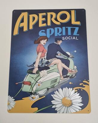 Targa poster pubblicità retrò vintage PeroniAperol