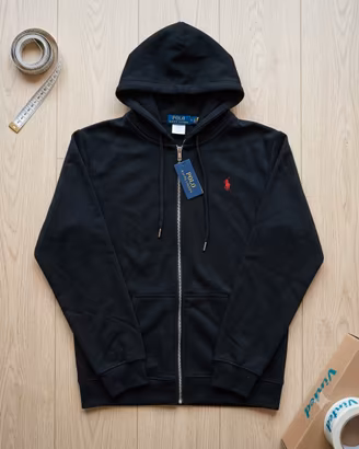 Felpa Polo Ralph Lauren Nera con Cappuccio M nuova