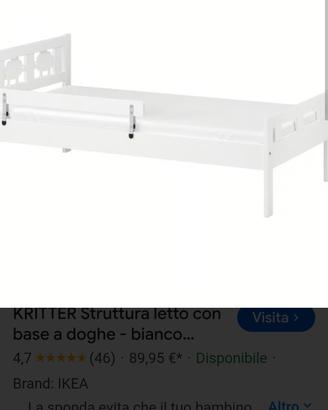 lettino e materasso ikea 