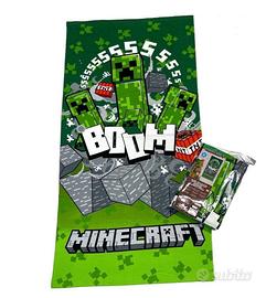 TELO MARE MINECRAFT IN MICROFIBRA CM 140X70