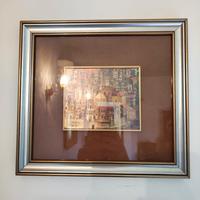 Quadro litografia su lamina d'argento