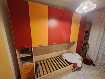 armadio a ponte con reti a doghe