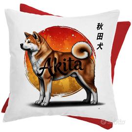 Cuscino bicolore Akita Inu 