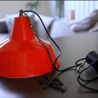 lampada da soffitto vintage, stile industriale