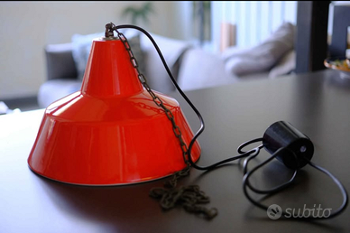 lampada da soffitto vintage, stile industriale