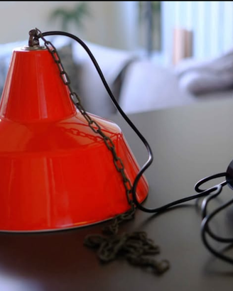 lampada da soffitto vintage, stile industriale