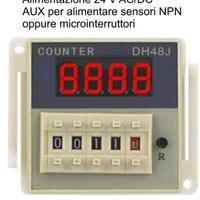 Contaimpulsi conta pezzi 24 V DC/AC. ingresso NPN