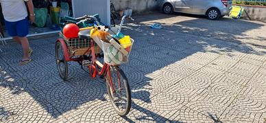 triciclo per adulti di colore rosso