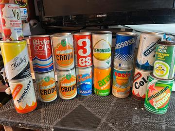 Lattine Usate anni 80 90 gassosa cola aranciata