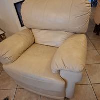 Poltrona in pelle con relax
