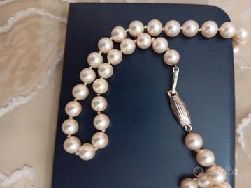collana perle vintage chiusura oro18k 