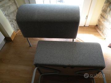 DUE - COPPIA SGABELLI IKEA SEDUTA  GRIGIA