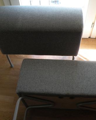 DUE - COPPIA SGABELLI IKEA SEDUTA  GRIGIA