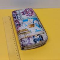 Mini pochette, borsellino floreale piatto, portafo