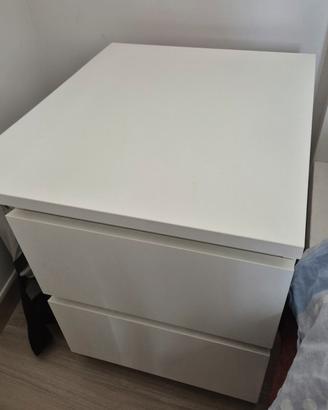 coppia di comodini colore  bianco IKEA Malm