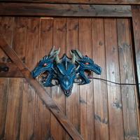Lampada tri-drago da parete