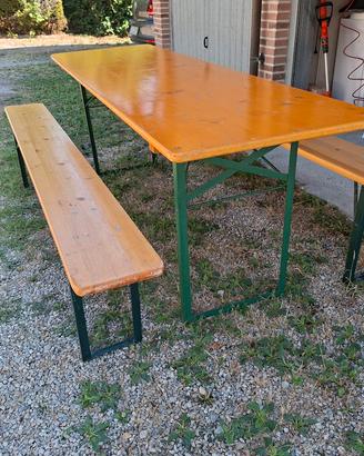 Set Tavolo Birreria + 2 Panche