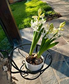 fuoriera da balcone in ferro rotonda da