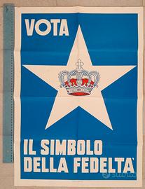 Poster Monarchico Manifesto Monarchia 50x70cm