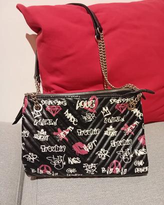 Borsa donna nera con scritte molto bella