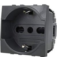 SANDASDON SD81400 Presa Schuko 2P+T 16A Nero