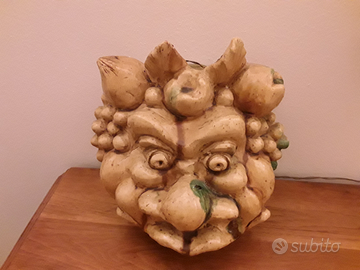 Ceramica Deruda "Bacco" dipinto mano.Porlezza (CO)