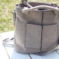 Borsa in panno beige