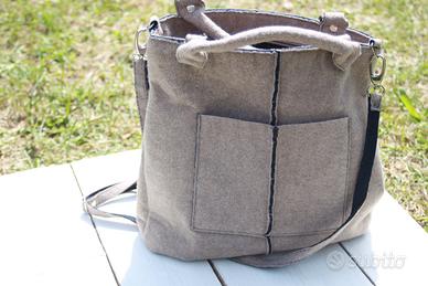 Borsa in panno beige