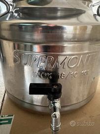 Fusto per Olio o Vino 10 lt Inox 18/10