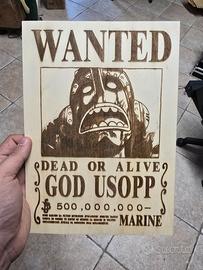 Manifesto God Usopp one piece ricercato dead alive