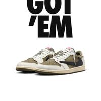Air Jordan 1 Low OG SP Travis Scott Olive size 45